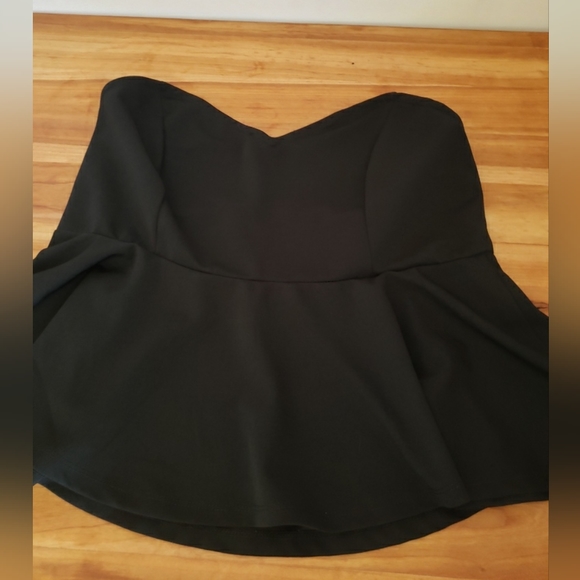 Shein Black Sweetheart Neckline Tube Top 2XL - Picture 2 of 4